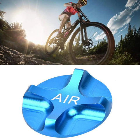 Ride Ready Front Fork Valve Cover Aluminum Alloy Shield For Suspension Forks Airtight Bike Cap Accessory, blue, outdoor cycling