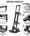 3 In 1 Convertible Stair Climbing Dolly For Home And Warehouse Use Heavy Duty Dolly Cart With 660 Lbs Capacity Detail Display