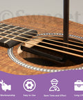 Guitar Allen Wrench Set With 13 Pieces for precise truss rod adjustments on a guitar, shown adjusting through sound hole.