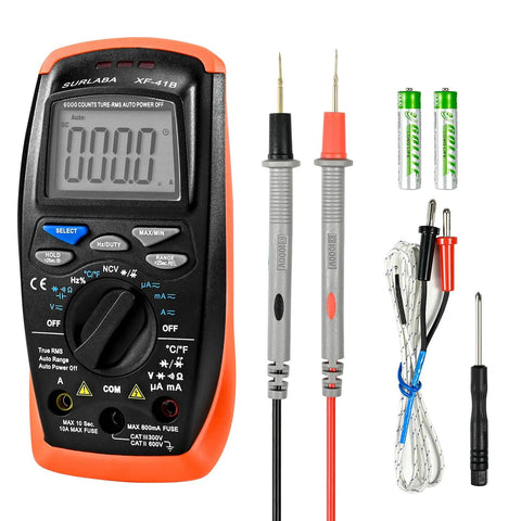 Digital Multimeter With Auto Ranging TRMS 6000 Counts For SpotOn AC DC Voltage And Current Resistance Capacitance Kit