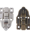 Two Pack Key Hasp Lock Set For Jewelry Boxes And Small Chests, Heavy Duty Iron Toggle Latch Buckle, Antique Metal Style