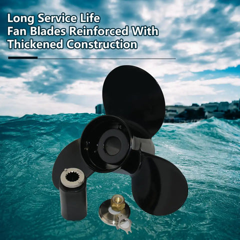 13 1/4 X 17 Aluminum Boat Propeller With 15 Tooth Interchangeable Hub 3 Blade Beefy Pro Grade Upgrade For Mercury Outboard Engines 40HP To 140HP Replaces 4877344A45
