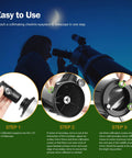 1.25 Inch Metal Collimating Cheshire Eyepiece For Newtonian Reflectors Without Laser in step-by-step alignment tutorial