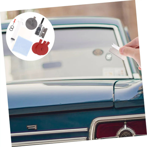 Car Windshield Repair Kit For Chips And Cracks Quick Fix Portable Auto Glass Tool With Ratcheting Screwdriver for DIY use