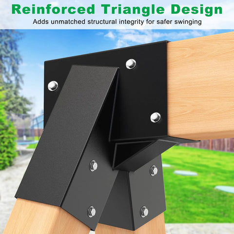 Heavy Duty A Frame Swing Set Brackets With Mounting Hardware DIY End Brackets Fits 4x4 Posts And 4x6 Beams Sturdy Backyard Swing Set Hardware Kit For Easy Assembly