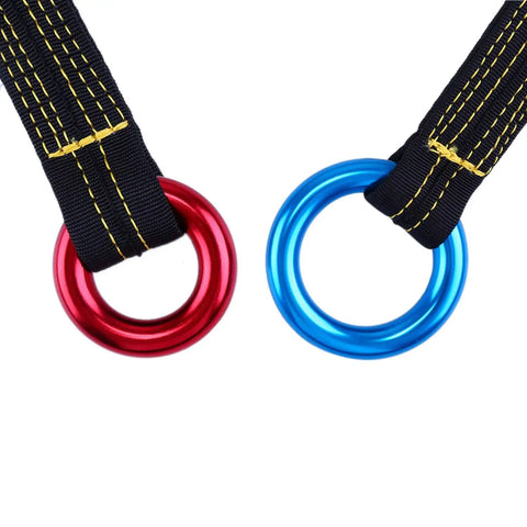 Pro Grade Arborist Friction Saver Tree Climbing Sling With Bomber Polyester Webbing And Lightweight Aluminum Carabiner For Rock Solid Grip Zero Snag Performance And Smooth Sailing Up Any Dense Canopy 110 Cm