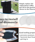 2 Pack Replacement Water Tank Lids For Vertuo Next And Krups XN910 Series Coffee Machines showing easy installation and sealing properties.