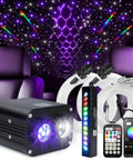 Dual Color Fiber Optic Star Ceiling Kit With App And Remote Control, Twinkle And Music Sync Lighting, kit and installation for car
