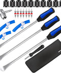 All In One 25 Piece Motorcycle Tire Spoons Kit With Rim Protectors And Valve Tools For Dirt Bike ATV Lawn Mower