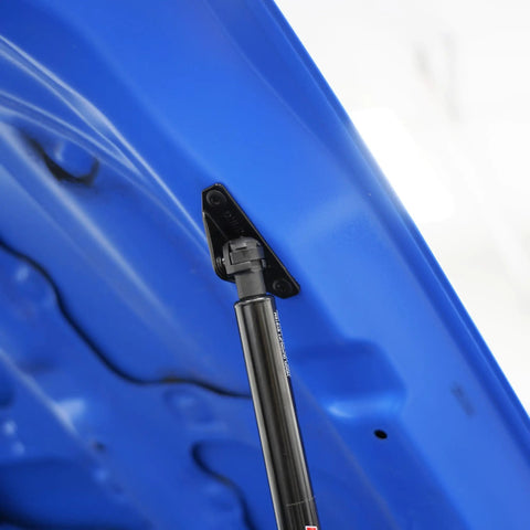 Close-up of Hood Quicklift System Maxlift Plus for Tacoma 2016 2023 fits stock and aftermarket hoods raises hood seven