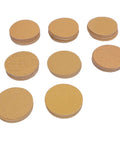 Top Tier 3 Inch Gold Aluminum Oxide Hook And Loop Sanding Discs With Hook Back For Orbital Sanders Smooth Woodwork Auto Body Metal Wall Finishing Pack Of One Hundred Sheets Durable Heavy Duty Abrasive Tool, stacked sanding discs.