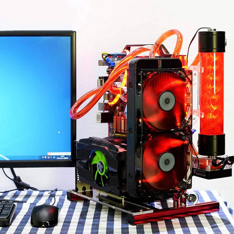 Modular Open Air Motherboard Frame Rack For ATX Micro ATX ITX Builds, lightweight DIY chassis with visible components.