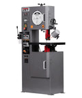 18-Inch Continuous Variable-Speed Band Saw With 1 HP 110V Single-Phase BLDC Motor, shown from the side in a workshop setting.