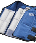 Blue Phase Change Cooling Vest That Keeps You Chill With Removable 58F Inserts For 2 To 3 Hours, Washable Outer Vest, open view