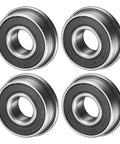 Four Pack Flanged Ball Bearings With Double Rubber Seals Three Eighths Inch Bore And Seven Eighths Inch Outer Diameter Chrome Steel Deep Groove Bearings For Wheelbarrows 3D Printers Fax Machines Power Tools And DIY Projects, four bearings