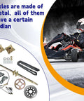 44in/1120mm Quad Go Kart Rear Live Axle Kit With Sprocket, Brake, And Wheel Hub Replacement For ATV Quad Go Karts on display