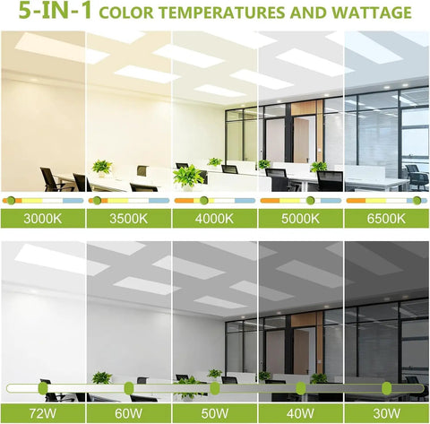 No Hassle 4 Pack 2x4 Led Flat Panel Drop Ceiling Lights With Effortless Wattage Tuning And Glare Free Dimming For Slick Home Offices Featuring Steady Bright Output And Quick Setup That Never Slows You Down
