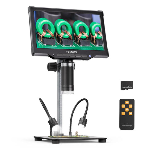 Large 10.1 Inch Digital Microscope With 178 Degree View, 1080P 1200X Magnification For Ultra Detail, Coin Nerds Magnifier For Error Coins
