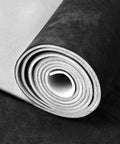 Rolled black suede automotive headliner fabric with foam backing, 54 by 60 inches.