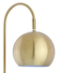 Close-up of Brass Gold And White 23.5 Inch Metal Marble LED Table Lamp With Modern Arched Design The Dope Task Light
