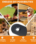 Eight Inch Black Steel Mending Plate Bracket For Supporting Wood Shelves Cabinets Heavy Duty Flat Corner Brace in DIY projects.