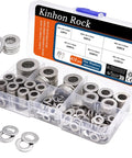 412 Piece Flat Washer Set In 304 Stainless Steel M4 To M12 For Screws And Bolts Includes Beefy Heavy Duty Fender Washers For Automotive And DIY Projects Durable Rust Resistant A2 70 Grade Hardware Assortment in plastic organizer