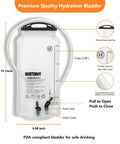 Lightweight Hydration Backpack With 2L Or 3L Water Bladder For Cycling, Hiking, Rave And Day Trips, White Daypack bladder