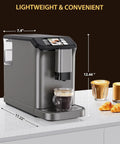 Level Up Your Coffee Game With This Top Shelf 20 Bar Espresso Machine Featuring 1350 Watt Motor in modern gray with touchscreen.