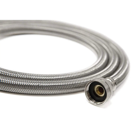 Steam Dryer Hose Installation Kit 4 Ft Stainless Steel Flexible Connector with visible hose connector detail