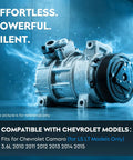 Heavy Duty Ac Air Compressor With Clutch For Chevy Camaro 3.6L V6 2010 To 2015 Lt Ls, showcasing sleek design and features.