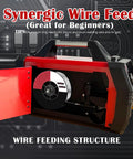 Synergic wire feed in Multiprocess Beast 150A MIG Welder with Pulse Dual Voltage 110 and 220V Aluminum MIG Gas MIG Flux Core MIG Lift TIG