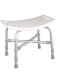 Heavy Duty Bariatric Bath Bench With Aluminum Frame And Drainage Seat Non Slip Blow Molded Plastic Seat 1 Inch Increment Adjustable Legs Rustproof Durable Bath Safety Stool For Easier Tub Transfers