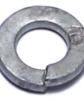 Split Lock Washers One Quarter Inch Steel Hot Dip Galvanized Pack Of 100 For Heavy Duty Fastening in close-up view