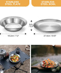 Stainless Steel Camping Mess Kit For 1 Person Portable Tableware Set With Plate Cup Bowl Cutlery Knife Spoon Travel Case Trail Ready