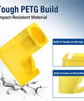 Yellow PETG Universal Table Saw Dust Collector Adapter With 2.5 Inch Hose Gravity Powered Dust Collection System