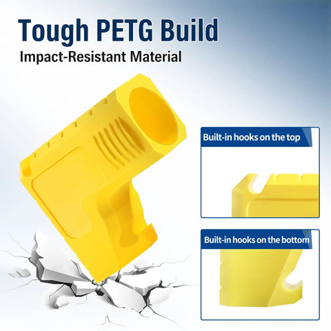 Yellow PETG Universal Table Saw Dust Collector Adapter With 2.5 Inch Hose Gravity Powered Dust Collection System