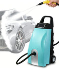 Professional 3000W Steam Cleaner With 3.5L Tank Generates High-Pressure 240C Hot Vapor For Deep Carpet And Upholstery Cleaning Instant Ready No Preheat Powerhouse For Home And Office Use Effective Grime Removal in action, cleaning a car.