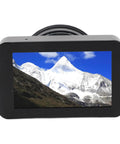 4K HD Eyepiece Camera With 3 Inch Screen displaying mountain view, for 22mm to 46mm optical telescopes and microscopes