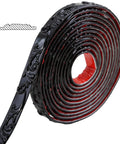 Flexible Wall Trim With Peel And Stick Self Adhesive, Easy Install Crown Molding For Cabinets, Mirrors, Walls, And Home Decor, Non Toxic Odorless Adhesive, Black 16.4 Ft By 1 In, coiled with detailed design