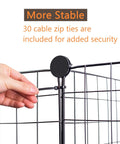 Hand securing Six Cube Wire Storage Organizer Shelf For Books Toys Clothes And Tools, 12 Inch By 12 Inch By 12 Inch DIY Cube with zip tie