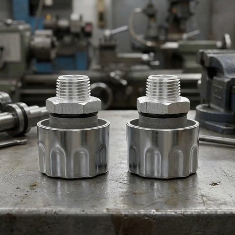 Vacumist Hydraulic Tank Breather Cap 40 Mesh Filter NPT Threads Carbon Steel And Aluminum Alloy Breathable Vent on metal surface.