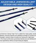 Compact Extension Clamp Tool With Versatile Vise Grip 3 Lengths Of Extension Adjustable Jaws Easily Grips Nuts Bolts