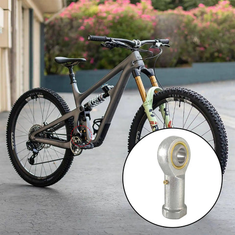 Female Rod End Bearing One Half Inch Bore And One Half By Twenty Right Hand Thread Self Lubricating Beefy Rod End Bearings Two Pack For Smooth Flexible Motion In Mechanical Linkages on mountain bike suspension