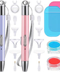 Diamond Painting Pen Kit With Light, Dual LED Drill Pens for Precision Crafting, includes 2 pens, 12 heads, 2 mats, 2 cases