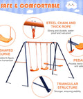 Backyard Swing Set For Kids Built Tough With 440 Lb Capacity Heavy Duty A Frame Metal Frame Two Seats And One Glider