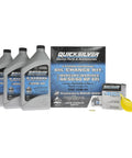 Mercury Outboard 4-Stroke Oil Change Kit For 40HP 50HP 60HP Includes Three 1L Bottles Of 25W-40 Marine Engine Oil Premium Oil Filter Drain Plug Seal And Drip Tray