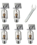 Hella Durable 5 Piece DN15 72C Fire Sprinkler Heads With Fusible Alloy Quick Response Trigger For Outdoor Antifreeze Guard And No Nonsense Fire Suppression Rig Setup with a wrench.