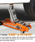 2.5 Ton Steel Floor Jack With Low Profile Design, Hydraulic Racing Floor Jack, Heavy Duty Jack With Beefy Single Piston Lift Pump