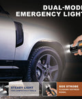Portable Tire Inflator Cordless Air Pump With Auto Shut Off And 150 PSI Capacity used near vehicle for emergency lighting