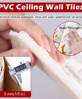 Hassle Free Peel And Stick Brick Wallpaper Roll For Kitchen Backsplash Waterproof PVC Self Adhesive Tile Wallcovering For Bathroom Ceiling Make Your Setup Look Fresh No Sweat Diy Upgrade with PVC tile measurements.